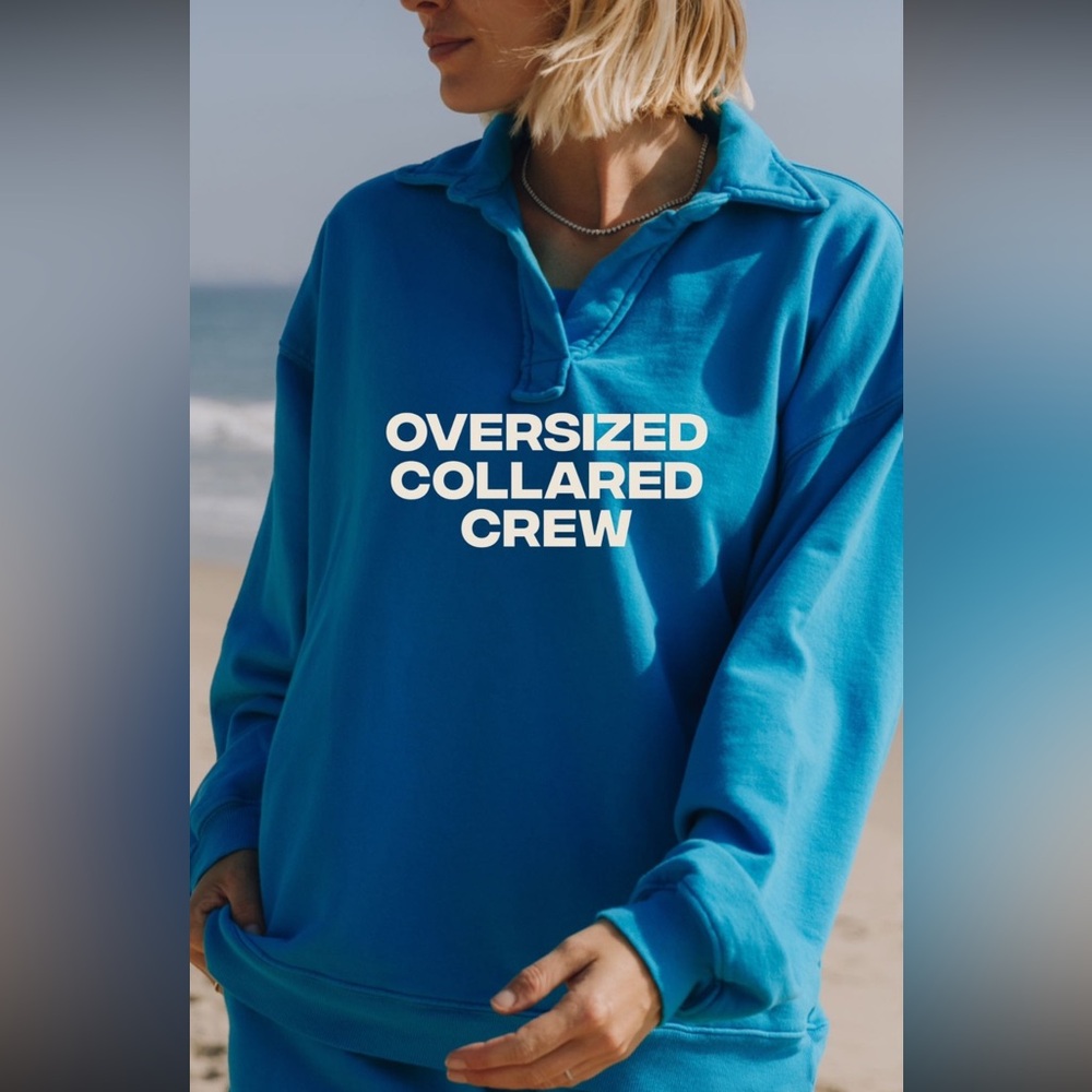 Daily Drills Oversized Collared Crew